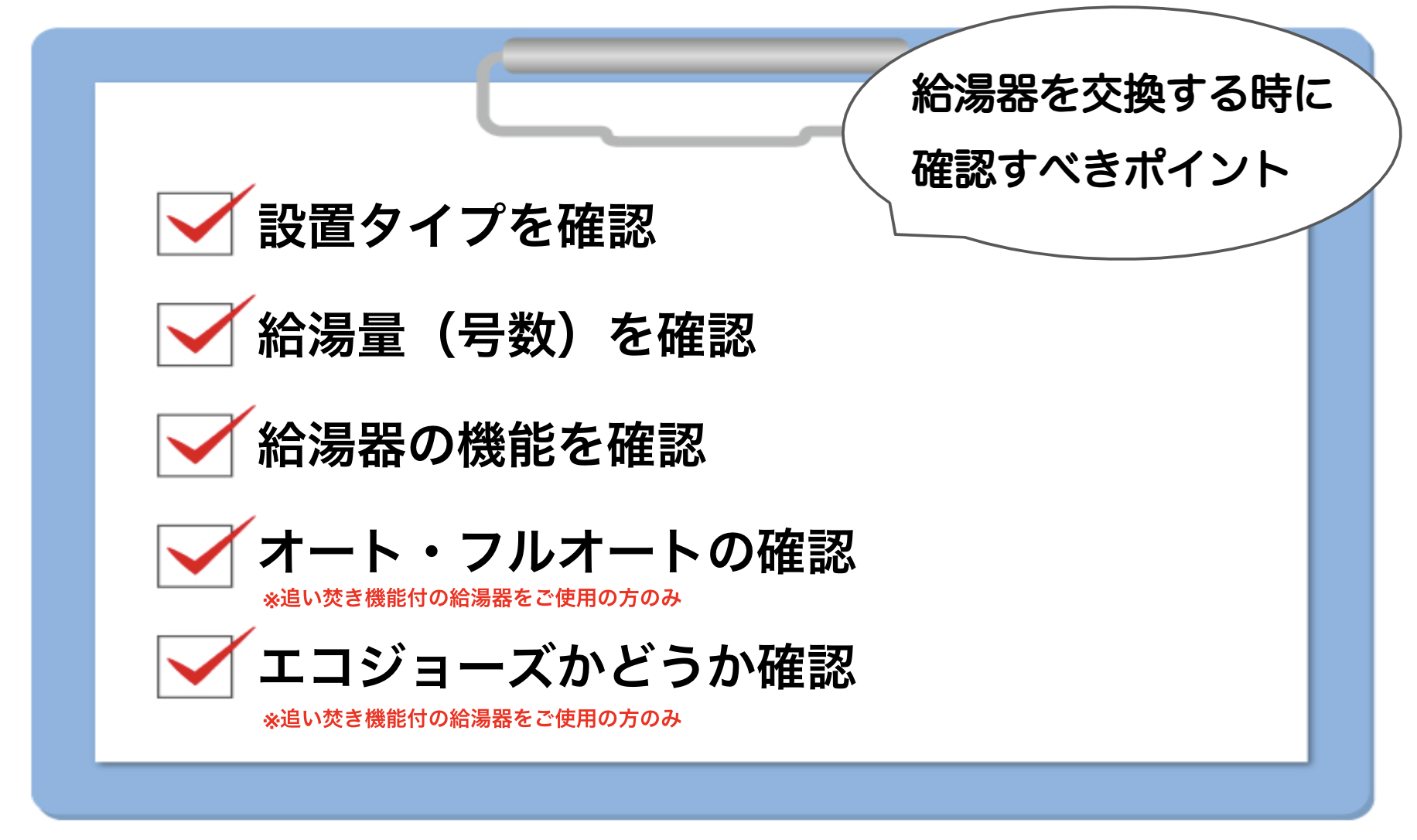 失敗しない給湯器選び！給湯器交換で確認すべきポイント5つ